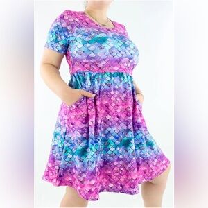Pawlie Lush Mermaid Short Sleeve Skater Dress Size XS/S